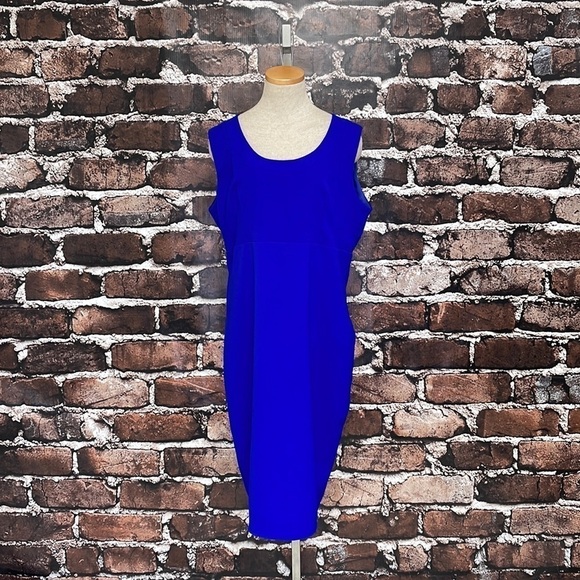 Miss Cristina Dress Cobalt Blue Sleeveless Midi Size 3XL - Picture 1 of 13